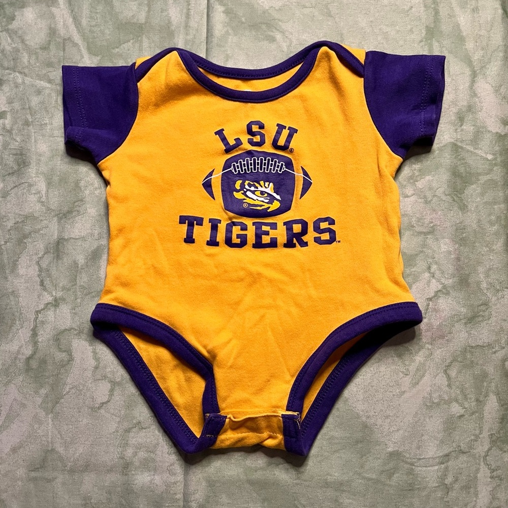Colorblock LSU Tigers Onesie